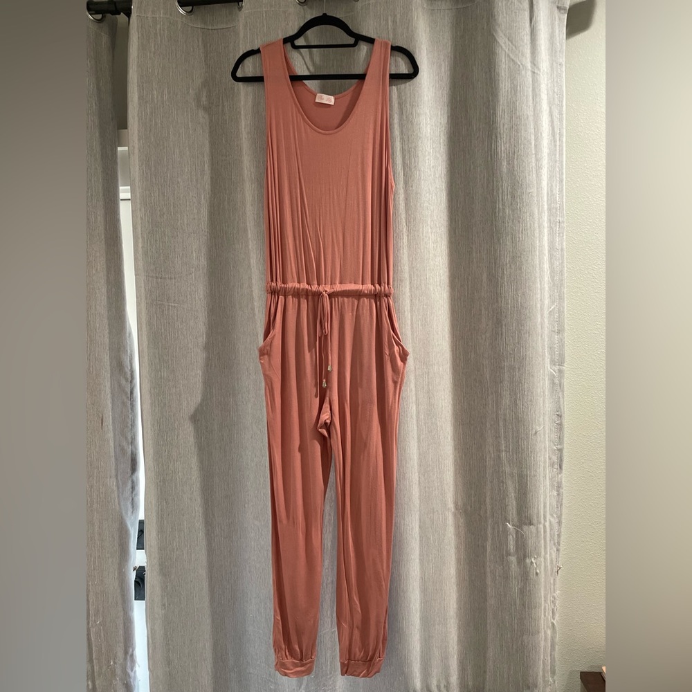 Relaxed, fit pink romper
